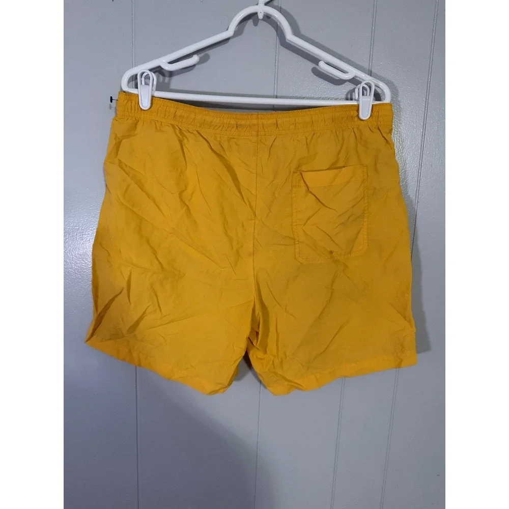 PacSun Swim Trunks Mens Large Los Angeles Graphic Mesh Lined Yellow EUC